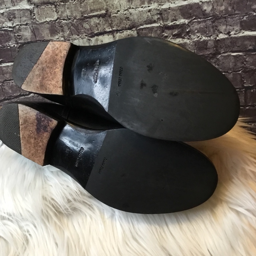 ⛔️SOLD⛔️Miu Miu Black Lace Up Riding Boots! - Picture 9 of 9